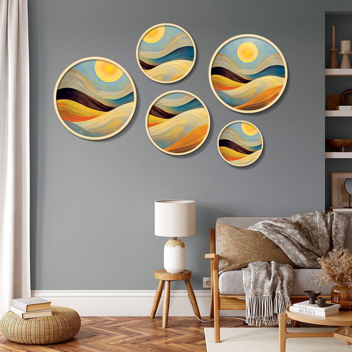 Wallity Yats-18 Conjunto de 5 Cuadros Decorativos Multicolor Wallity Yats-18 Conjunto de 5 Cuadros Decorativos Multicolor